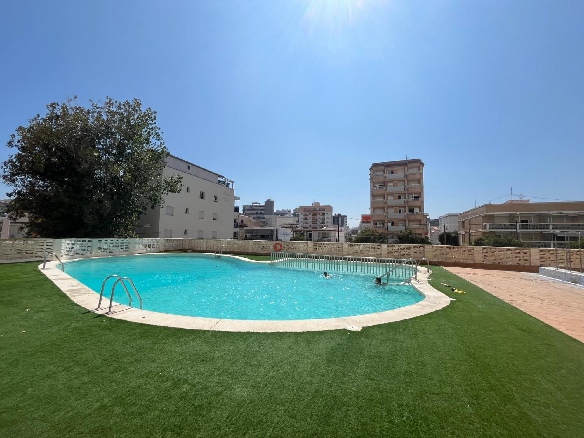 Apartamento 1ª Linea De Playa - Con Piscina Y Parking Playa de Gandia Exterior foto